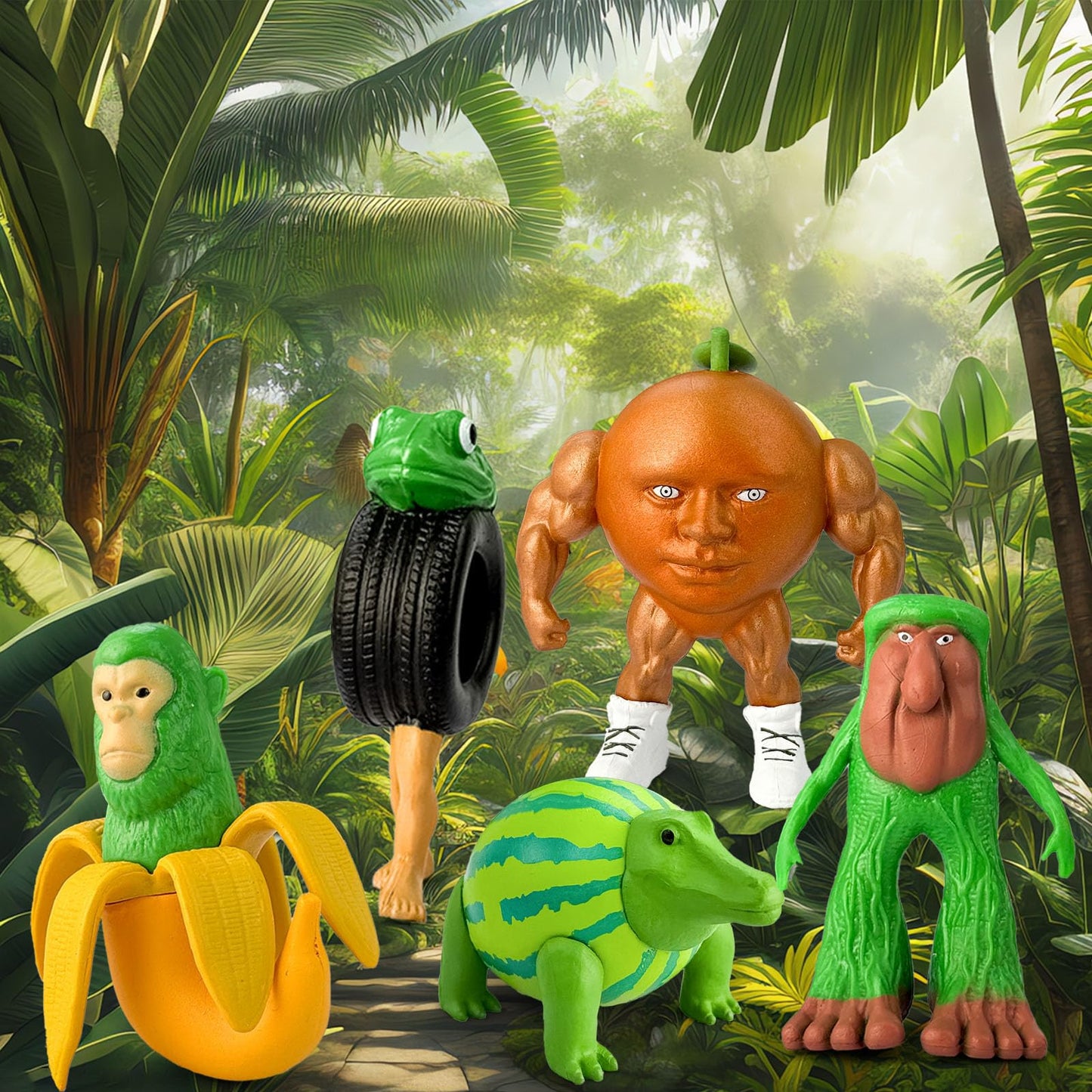 Lomencry Italian Brainrot Toy Action Figure tralalero tralala brainrot Toys Tralalero Tralala Figures Toys with Tralalero Tralala Tung Tung Sahur BRR BRR Patapim Creative 3D Collectible Toy (12PCS-B)