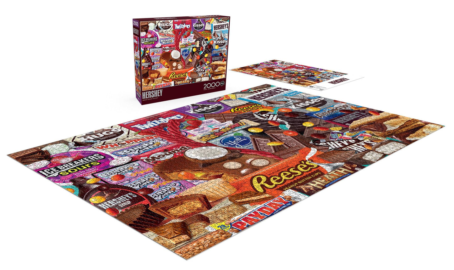 Buffalo Games Hershey Deluxe Collage 2000 Piece Jigsaw Puzzle - Large Multicolor - 38.50 x 26.50 - Challenging Game Night Puzzle