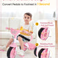 KRIDDO Kids Tricycle 2 in 1 with Push Handle, EVA Wheels, Pink, for Toddlers 18 Months to 3 Years, Small, Carbon Steel