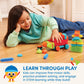 Battat- Bristle Blocks- Stem Interlocking Building Blocks- 50 Pc Playset- Developmental Toys For Toddlers & Kids- Basic Builder Bucket- 2 Years +