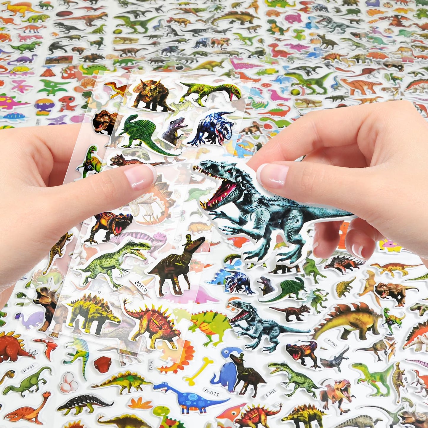 BEESTECH 24 Sheets Dinosaur Stickers 450+ for Kids Boys Girls Toddlers, Teacher Reward Stickers, Potty Chart Training, Dinosaur