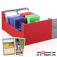 Yexiya 7 Pcs Deck Card Boxes For Trading Cards, 1 Leather Deck Storage Box With 6 Plastic Trading Card Storage Box For Playing C