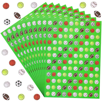 Lincia 1200 Pcs Ball Glitter Stickers Sparkly Small Stickers For Kids Toddlers Teacher Reward Sheet Incentive Charts Classroom S