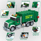 Mostop Large Garbage Truck Toy - Friction Powered Waste Management Garbage Recycling Truck With Lights, Sounds, 3 Rear Loader Tr