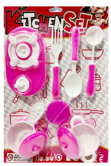 PRIMEFAIR Kitchen Set for Kids Girls Toys playset Toys for Girls & Boy (Pink)