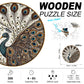 Peacock Wooden Puzzles for mature-themeds  300pcs Wooden Jigsaw Puzzles for mature-themeds  Peacock Unique Shaped Jigsaw Puzzles Creative Gift for Friend Family Game Large Size 15'' x 15''