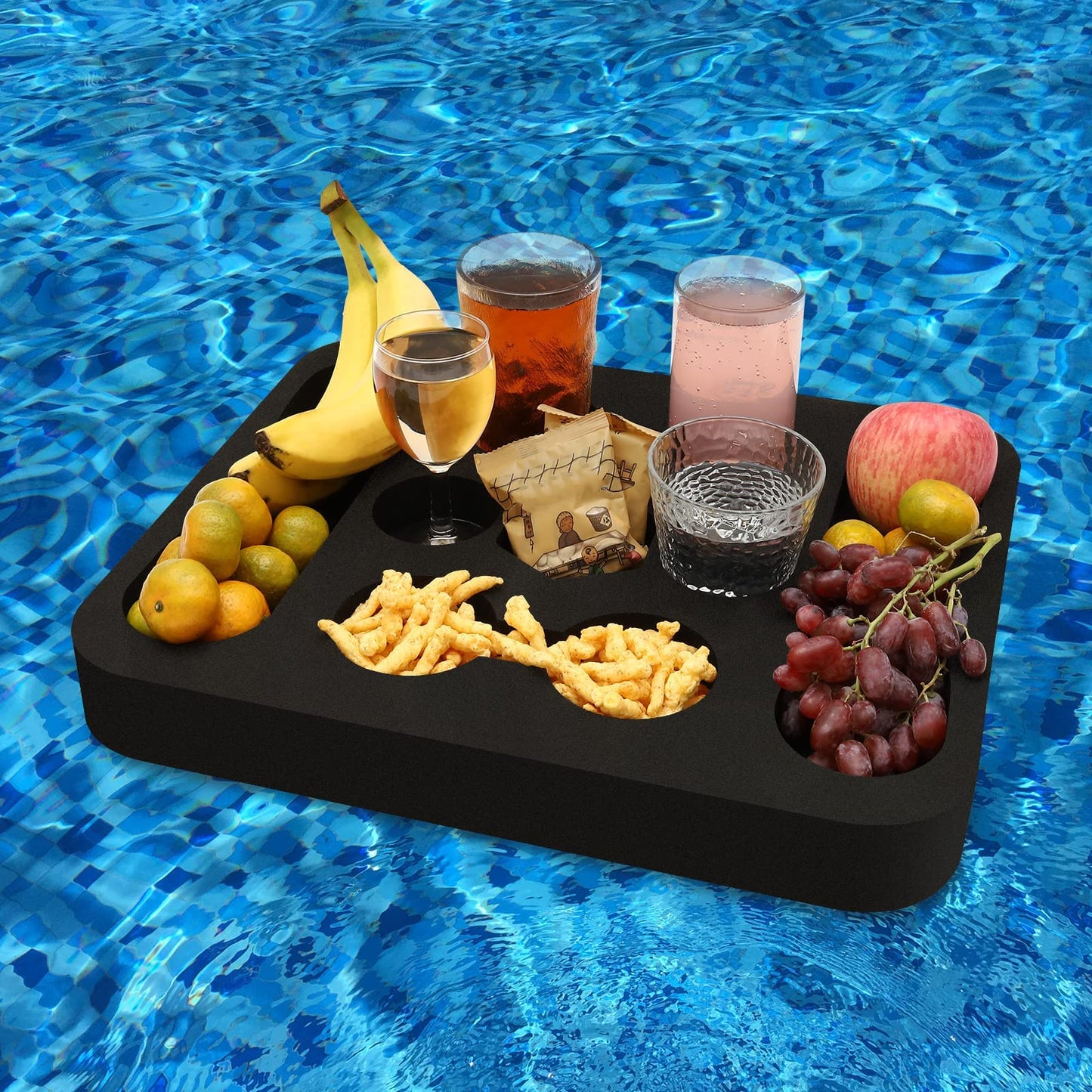 Ramieyoo Floating Drink Holder,Refreshment Table Tray For Pool Beach Party Or Hot Tub Float Loung-Versatile & Portable Serving B
