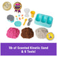 Kinetic Sand Scents Ice Cream Treats Playset, 3 Colors, 6 Tools, Sensory Toys for Kids Ages 3+