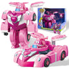 Super Wings Transformer Toys - 7" Robot & 2" Mini Dizzy, 2-in-1 Racing Car-Action Figure, Pink, Model EU770354 for Ages 3+