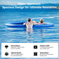 Danrelax 8' Round Inflatable Floating Dock, Sunchill Float Ring, Hammock Tanning Pool With 4In Woven Fabric, Manual Pump For 1-2