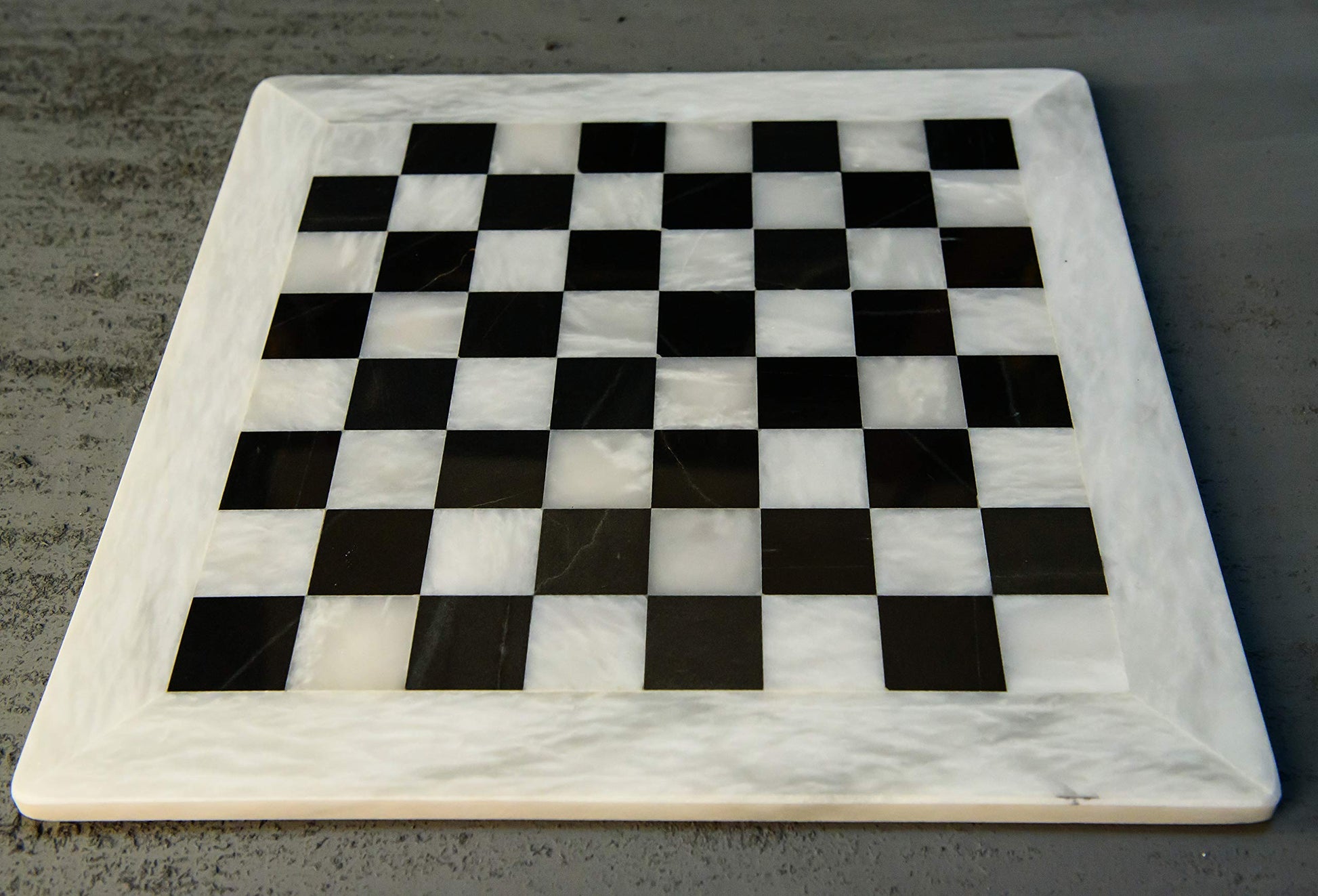 RADICALn 15 Inches Handmade Marble White and Black Chess Board