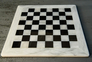 RADICALn 15 Inches Handmade Marble White and Black Chess Board
