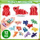 Honoson 12 Pcs 3D Printed Fidget Toy 3D Printed Dinosaur Small Animal Toy Flexible Cute Articulating Pet Stress Relief Fidget To
