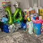 40 Inch Number 4 Balloon For Boys 4 14 24 40 Light Green Happy Birthday Balloons, Large Numbers For Graduation Anniversary Photo