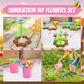 deAO Kids Gardening Set Arts and Crafts for Kids Paint Garden Tools DIY Flower Building Toys with Shovel, Trowel, Rake, Water Ca