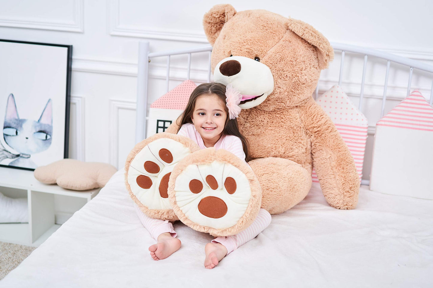 Ikasa Giant Teddy Bear Plush Toy Stuffed Animals (Brown, 63 Inches)