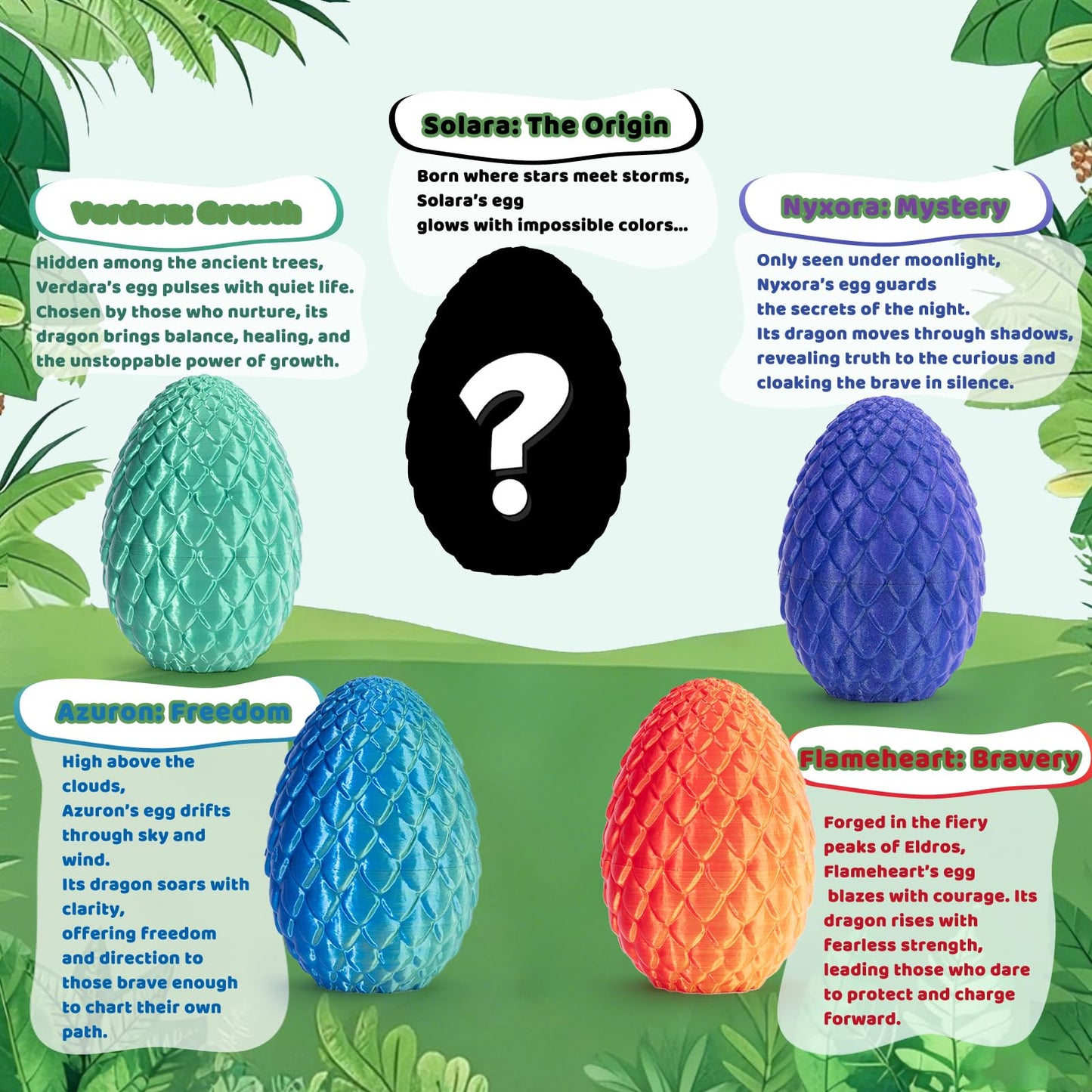 Mydethun 3D Printed Dragon 3D Printed Toy Egg with Dragon Inside  Fidget Toys for mature-themeds  Articulated Surprise Toys for Kids  Office Desk Decor  Fidgets for Kids (Azuron Sky Blue)  12