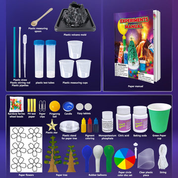 Unglinga 53 Experiments Science Kits For Kids Boys Girls, Gift Ideas For Birthday Christmas, Chemistry Physics Set, Stem Activities Learning Educational Scientist Toys