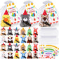 Wiwiqing 36 Set Birthday Mini Plush Animals with Hats Cards Bags Bulk