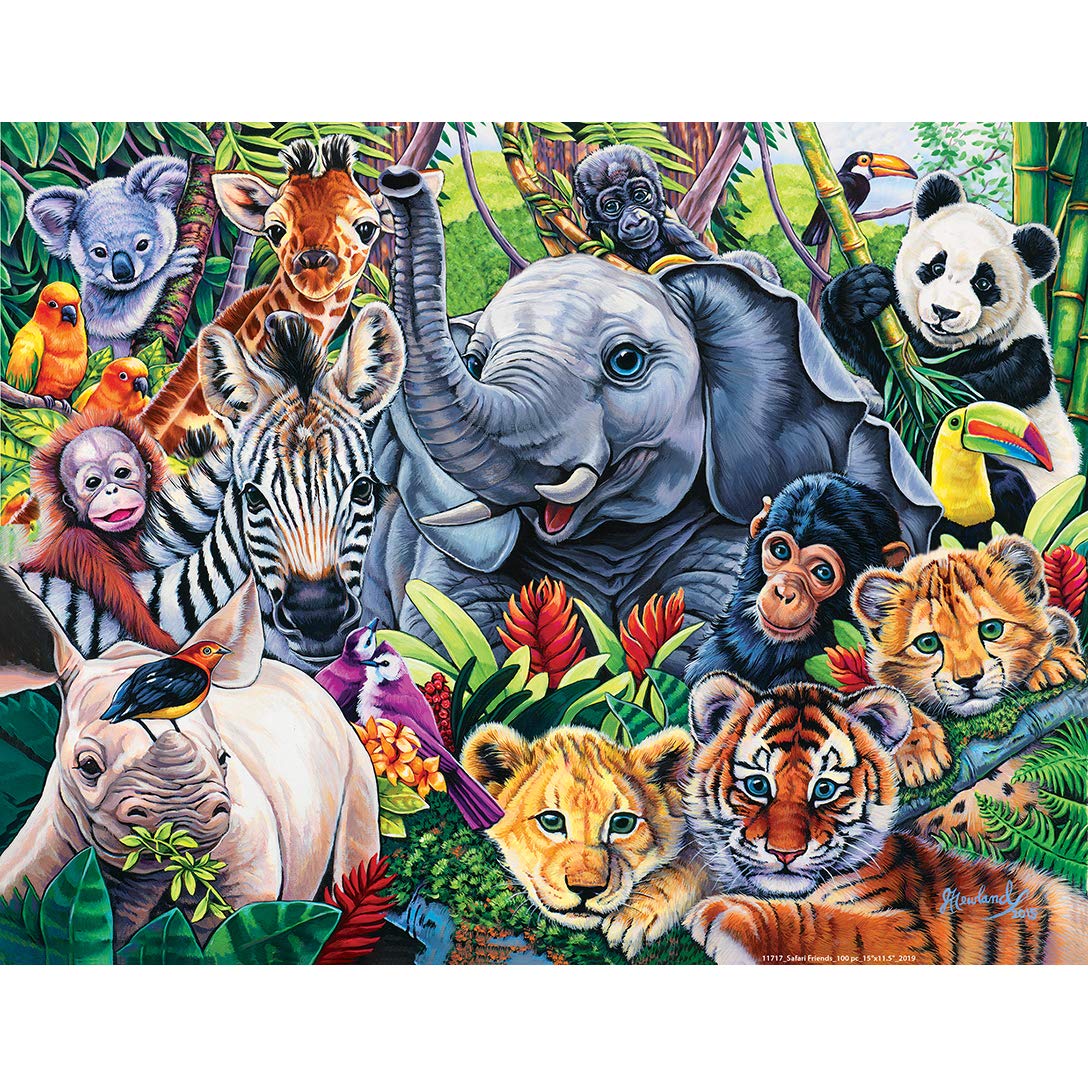 Safari Friends 100 Piece Kids Jigsaw Puzzle