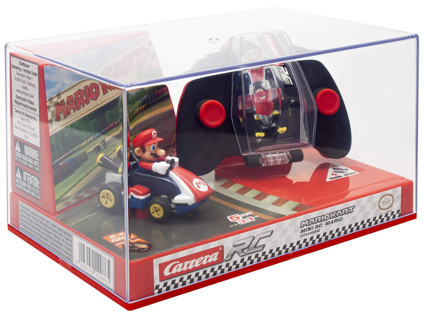 Carrera RC Nintendo Mario Kart 2.4 GHz Mini Collectible Radio Remote Control Toy Car Vehicle - Mario