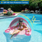 COOLCOOLDEE Pool Float with Canopy  Cup Holder - XL Pool Chair Lounge Float with Adjustable Sun Shade Cover  Drink Holder  Ergonomic Headrest Inflatable Pool Float for mature-themeds