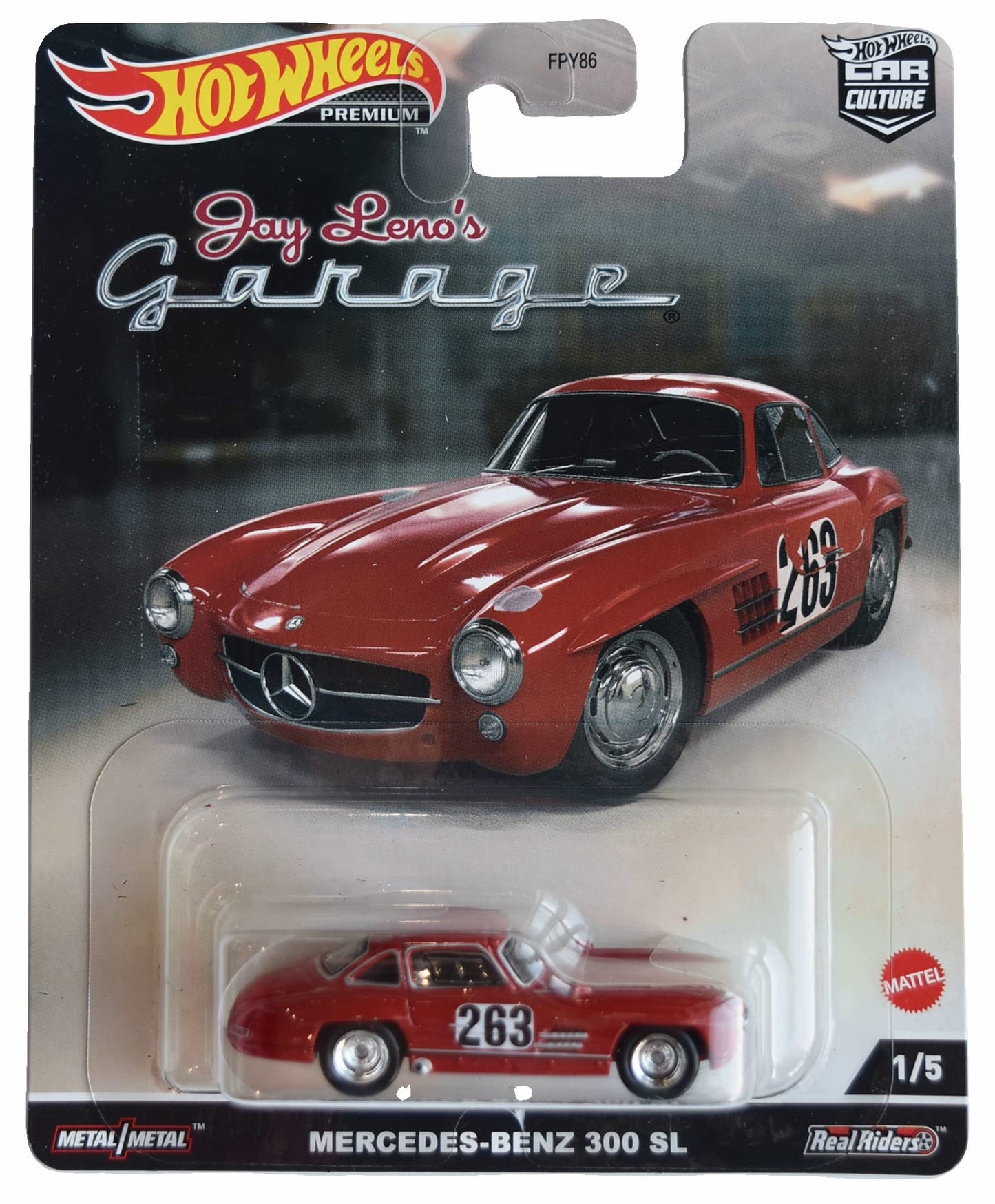 Mercedes-Benz 300 SL #263 Red (Weathered) Jay Lenos Garage Diecast Model Car by Hot Wheels