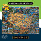 Buffalo Games - Dowdle - National Parks Map - 1000 Piece Jigsaw Puzzle For Adults -Challenging Puzzle Perfect For Game Nights - Finished Size Is 26.75 X 19.75