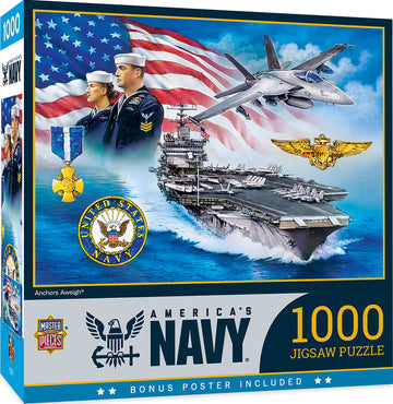 Us Navy Anchors Aweigh  1000Pc
