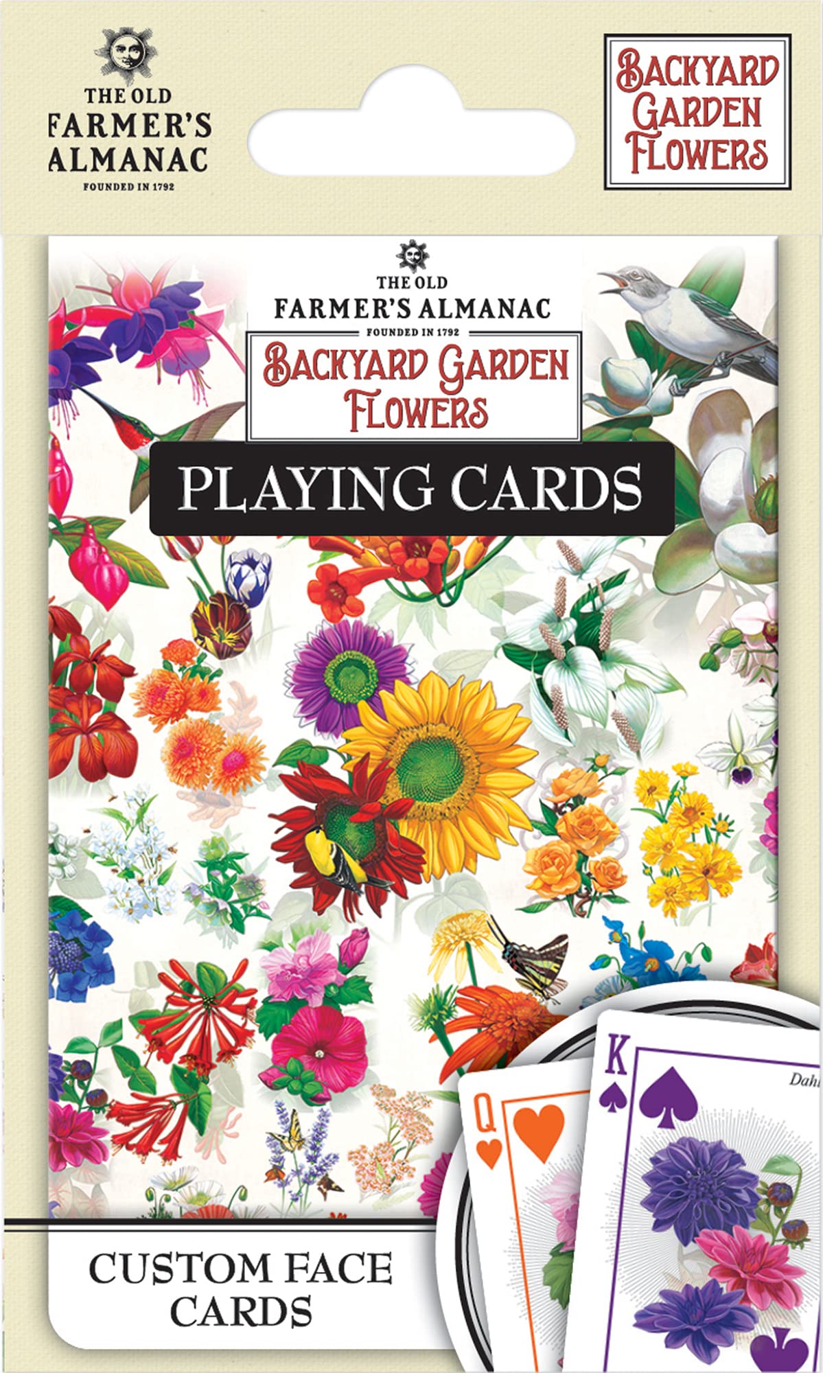 MasterPieces Officially Licensed Farmers Almanac Flowers Playing Cards - 54 Card Deck for Adults