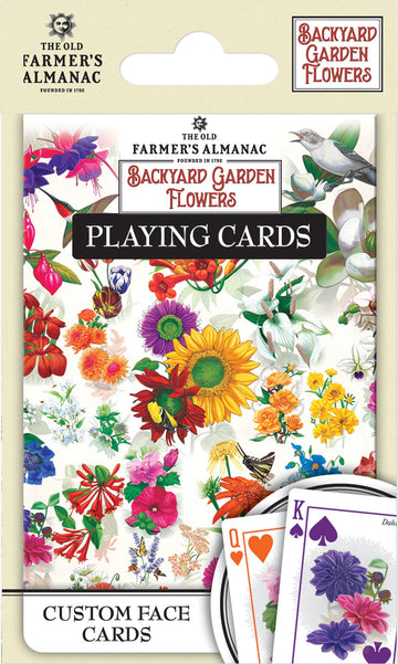 MasterPieces Officially Licensed Farmers Almanac Flowers Playing Cards - 54 Card Deck for Adults