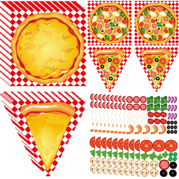 Tosstuki 24 Set Make a Pizza Sticker Scene DIY Make Your Own Stickers Pizza Parties Cute Party Crafts Back to School Sticker Par