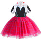 Gelvsi Superhero Costume For Girls,Tutu Princess Dress For Kids, Toddler Dress Up Birthday Party Christmas Halloween (Red, M)