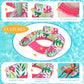 VercanMonth 2 Pack Inflatable Pool Float Chair mature-themed  Pool Chairs with Cup Holders Backrest  Portable Lounge Floaties for Swimming Summer Toy Floaties Beach Party Floaty for mature-themed (Classic Style)