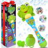 ArtCreativity Frog Bubble Wand - Handcrafted Frog Toys with Bubbles Refill Solution  Stickers  Music & Lights - Kids Summer Outdoor Activity - Birthday Party Favors - Bubble Blower Machine