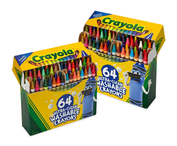 Crayola Washable Crayons - 64Ct (2 Boxes), Bulk Crayons For Kids, Crayon Set, Coloring Book Crayons, Gifts For Kids & Toddlers [Amazon Exclusive]