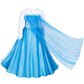 Topney Blue Princess Costumes For Little Girls Birthday Party Dress Up With Handbag Wig,Crown,Mace,Gloves Accessories 3T 4T