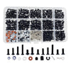 HIQTRADEBYJJ 500pcs RC Screws Kit - Steel Fasteners for Traxxas, Arrma, Axial, Redcat - One Size, Black