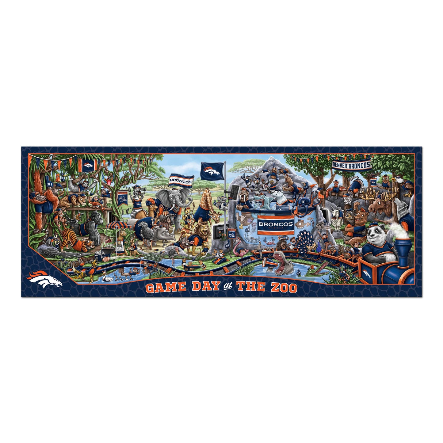 YouTheFan NFL Denver Broncos 500pc Puzzle - Cardboard, Team Colors, Model 3703537