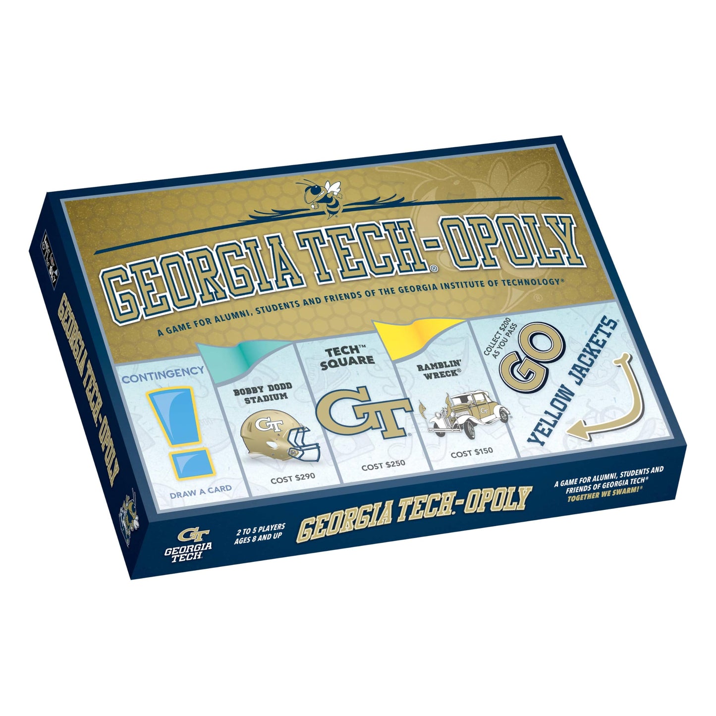 Late for The Sky Georgia Tech-Opoly Board Game - Georgia Tech Campus Property Trading Family Game, 2-6 Players, Ages 8+, Fast Pl