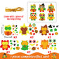 Chiazllta 30 Packs Fall Thanksgiving Craft For Kids Thanksgiving Owl Diy Art Craft With Fall Autumn Leaves Pumpkins Stickers Mak