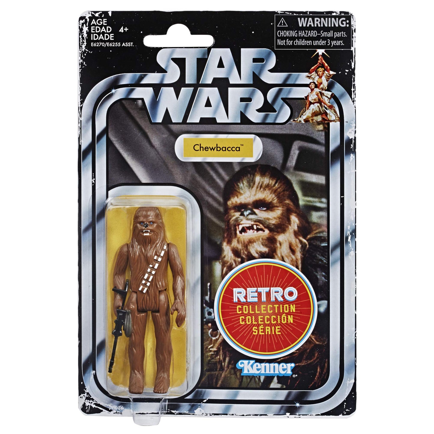 Hasbro Star Wars Retro Collection Chewbacca Action Figure, Brown, Plastic, Model E6270AS00