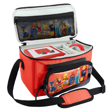 Annmore Large Red Nylon Carrying Bag for Toniebox Figures - Car Seatback Organizer