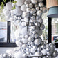 Voircoloria Metallic Silver Balloons, 66Pack 12Inch Chrome Silver Latex Party Balloons For Graduation, Wedding, Birthday, New Ye