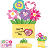 CY2SIDE Valentines Flower Pot Cutout - 28PCS DIY Valentines Day Craft Kit for Kids Make Your Own 3D Handmade Greeting Card Stan