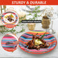 100Pcs Mexican Serape Fiesta Party Plates And Napkins Party Supplies Colorful Stripes Mexico Platters Tableware Set Party Decor