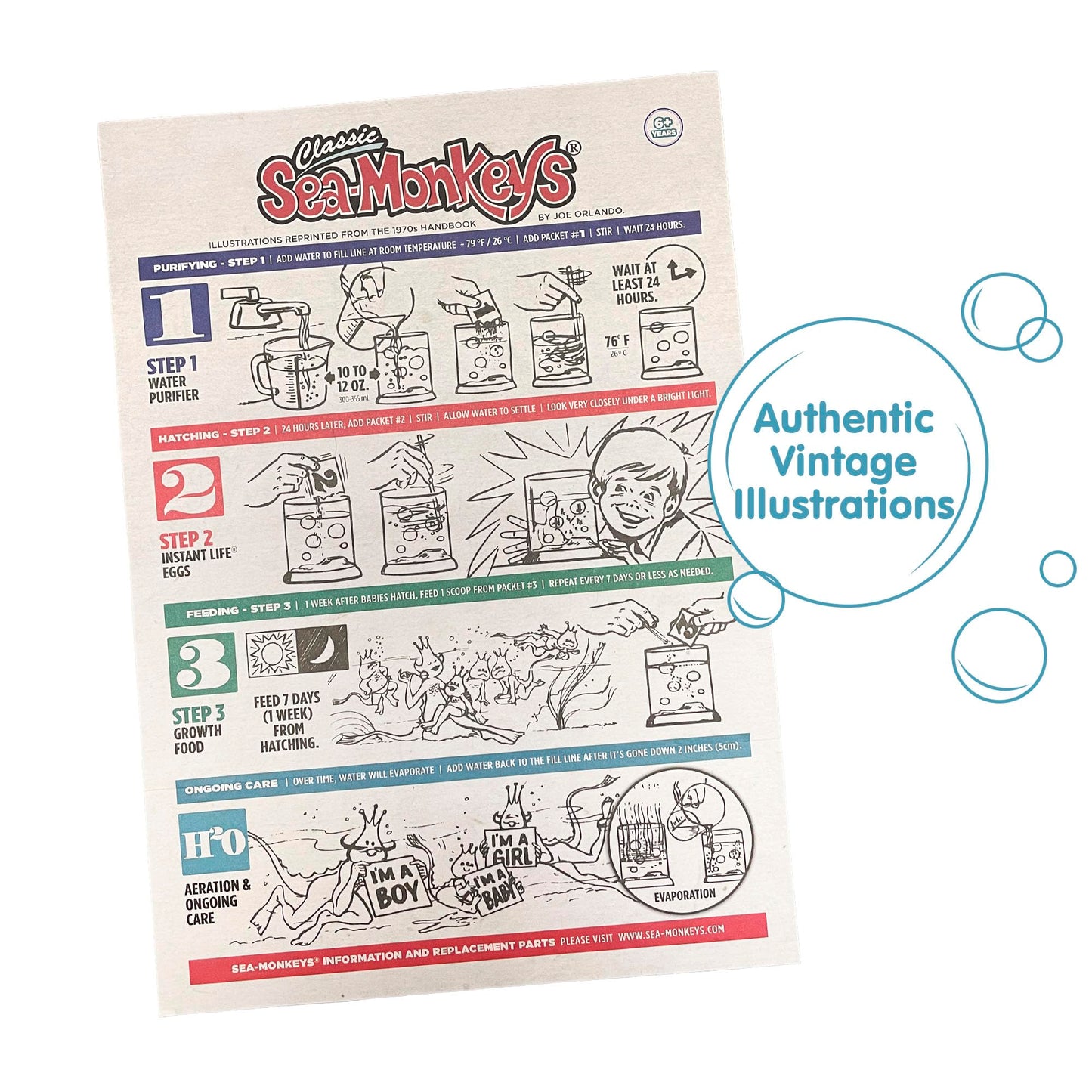 Sea Monkeys: Retro Instant Life Kit - Tiny Brine Shrimp Growth Set, World's Only Instant Pet, Create Life, Just Add Water, Educa