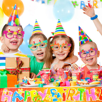 Hxezoc 12 Pcs Diy Building Bricks Glasses Building Blocks Games For Kids Creative Building Block Glasses Party Favors, Carnival Birthday Party, Family Games Supplies