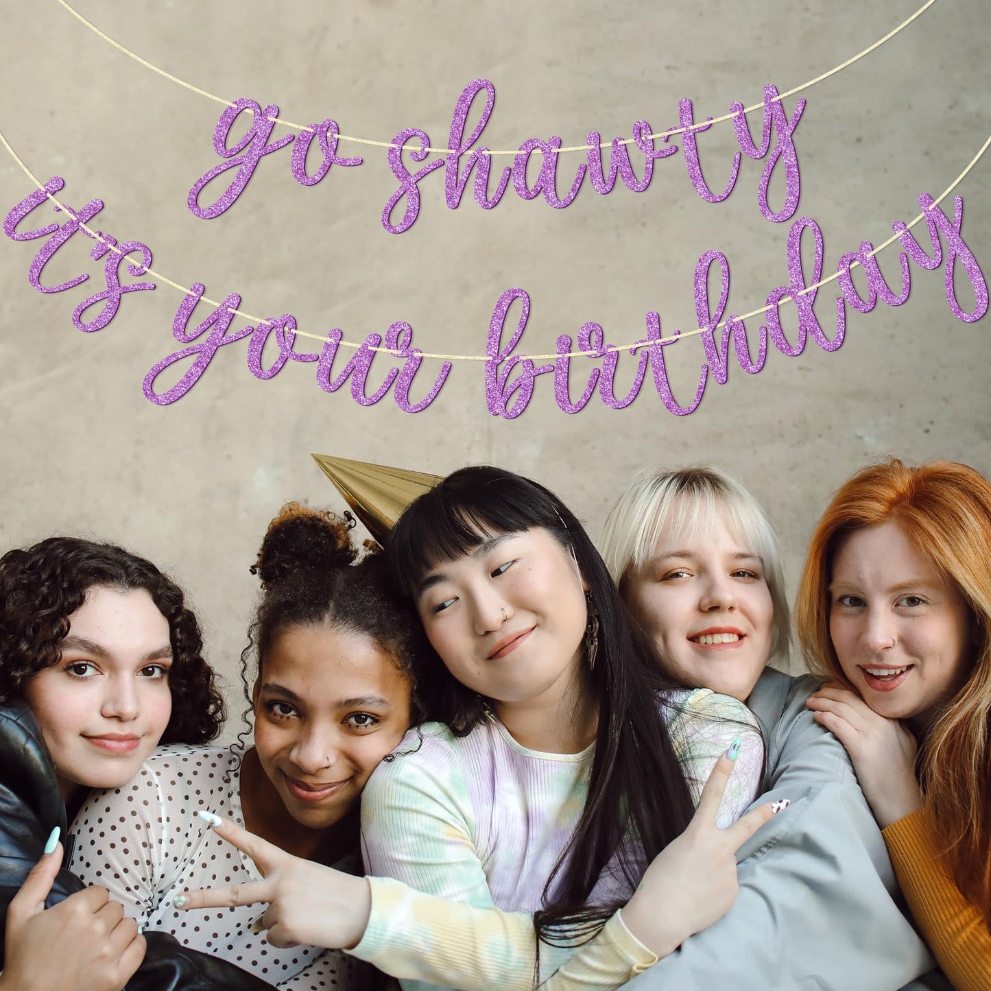 Go Shawty It'S Your Birthday Banner, Hip Hop Birthday Party Decorations Supplies, Rap Theme Bday Bunting Sign, Pre-Strung, Photo