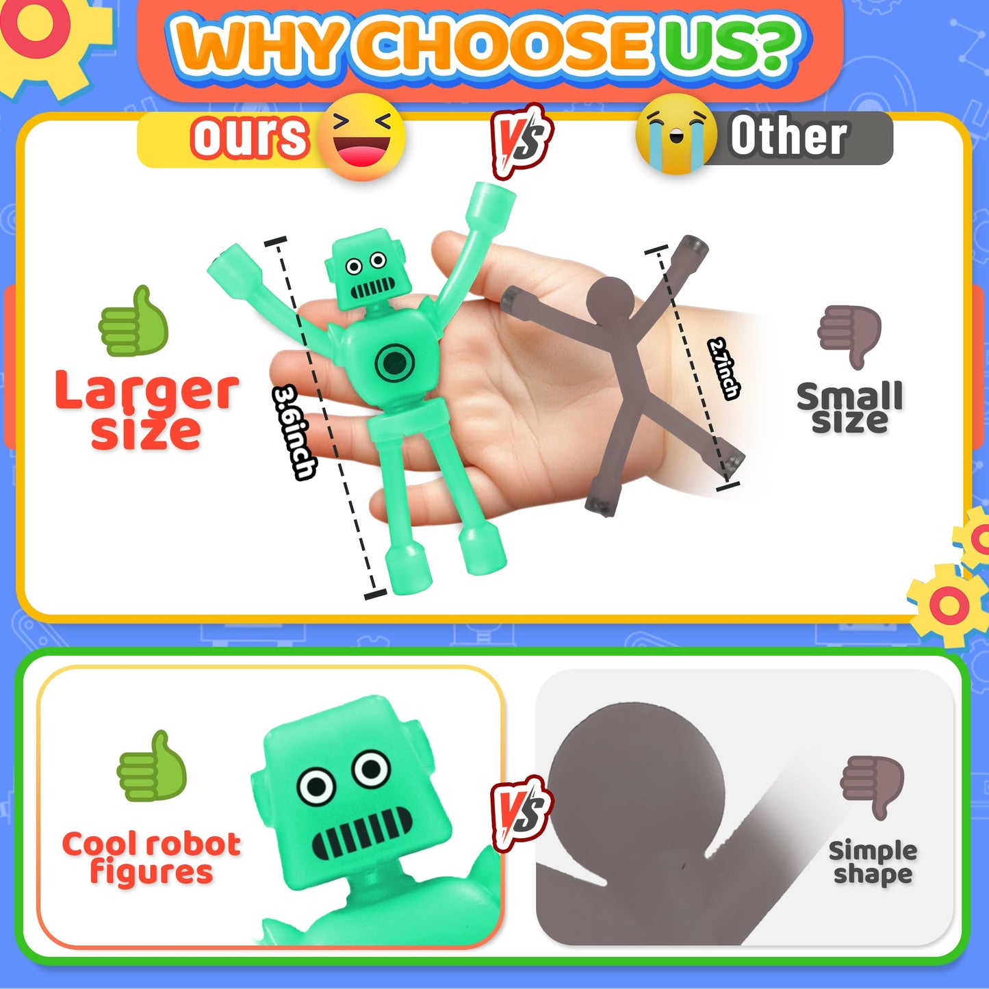 Magnetic Robot Men Travel Toys for Toddlers Kid Boy 5Pcs Quiet Air Road Trip Travel Activities Essential Fridge Magnet People Fidget Toy mature-themed Teen Autism Sensory ADHD Stress Relief for Classroom